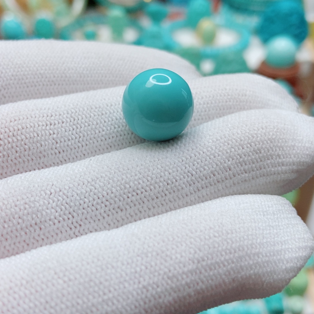 绿松石未镶嵌圆珠13m