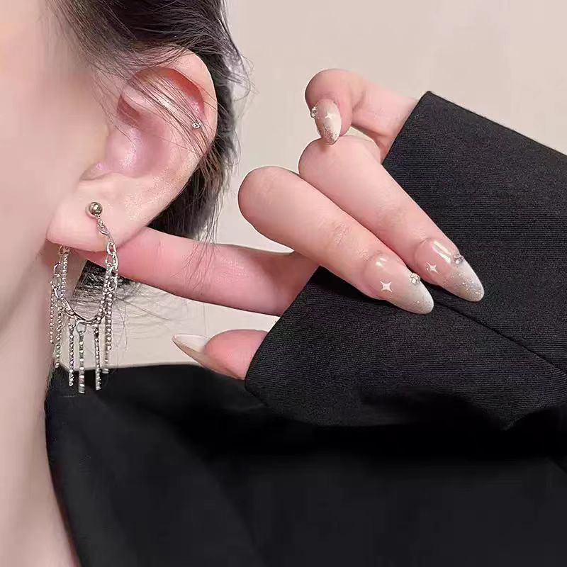 合金耳饰 精致气质简约大气流苏耳钉耳环2025新款轻奢百搭耳饰 