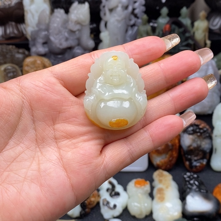 和田玉挂件未镶嵌把****。