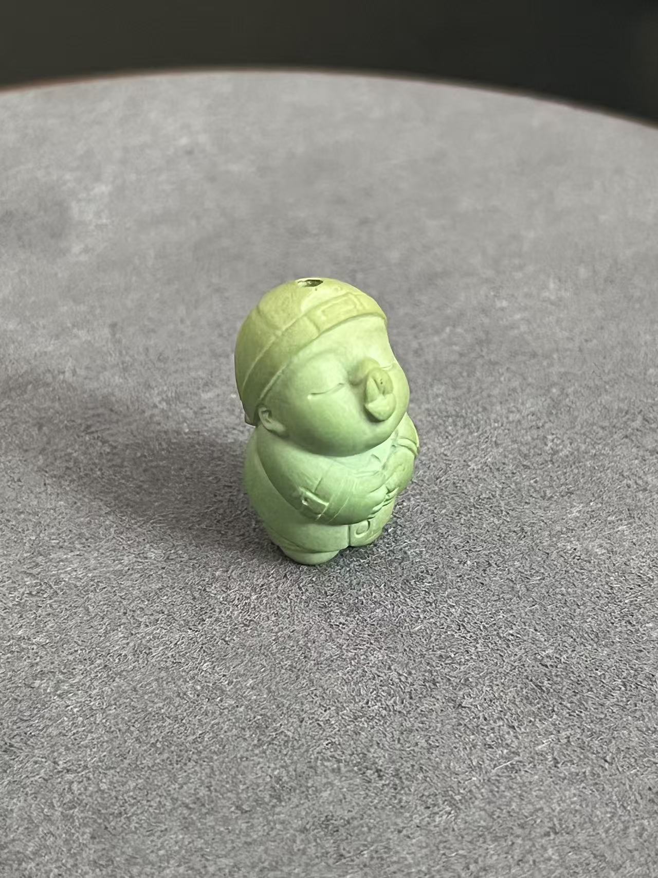 湖北天然原矿绿松石嘟嘟嘴吊坠