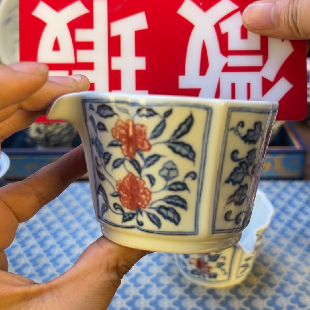 盖碗微瑕景德镇茶器百宝箱