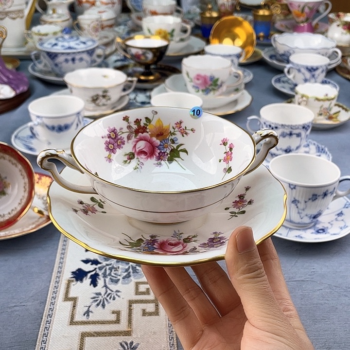 中古欧瓷瓷器小房子