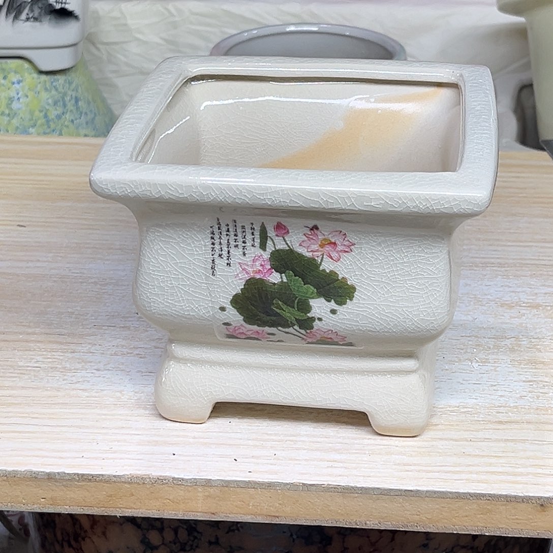 陶瓷绿植多肉微瑕花盆外口径：12*10