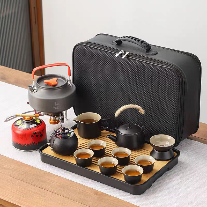 便携式旅行茶具套装户外露营车载烧水壶煮茶神器