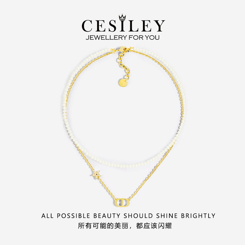 铜合金项链 星星双层叠戴项链时尚百搭DTB2018