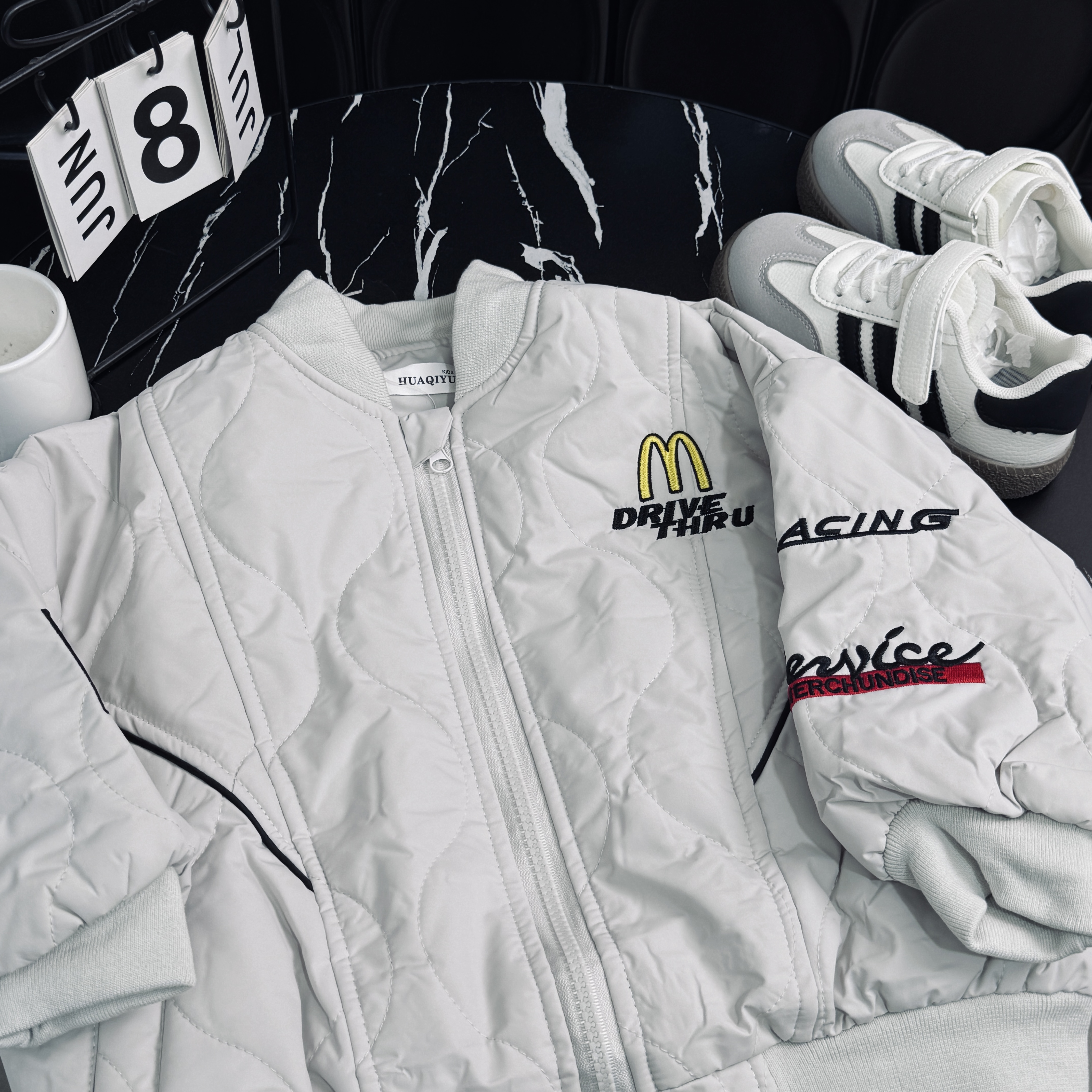 【E1898】男童棒球服2025春季新款痞帅儿童夹棉外套男宝宝春秋棉服