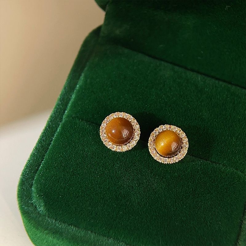 铜合金锆石耳饰 璀璨姐妹耳钉CC110