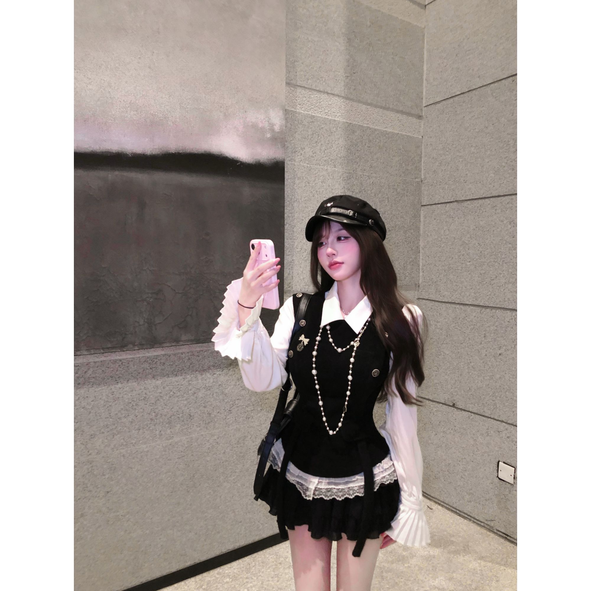 瑞茜·威瑟斯 悉尼日记 冬季千金显瘦修身马甲内搭半身裙R66381-1H