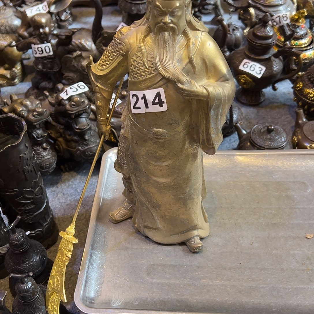 福***弟黄铜摆件，文房摆件