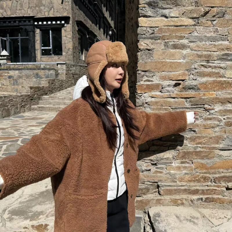 温柔瑶-Ersan冬季新款#“100羊毛”松弛慵懒韩版毛毛外套#807