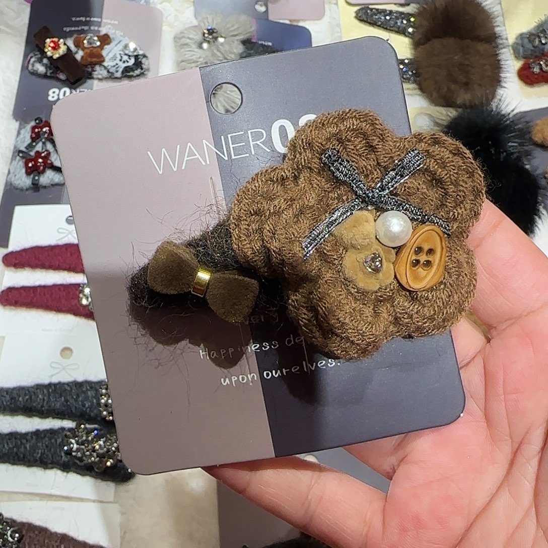 非金属咖色小花掰掰