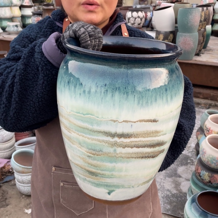 紫砂花盆口25高36正品正品