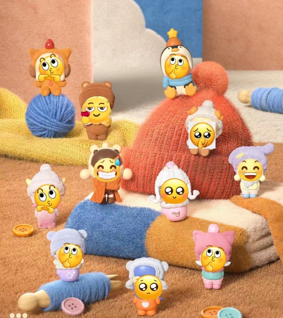 (代拆)毛绒绒暖呼呼盲袋系列萌粒潮玩摆件