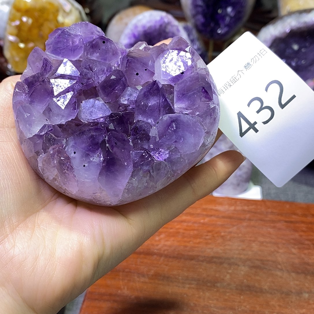 未镶嵌紫晶珠宝半成品