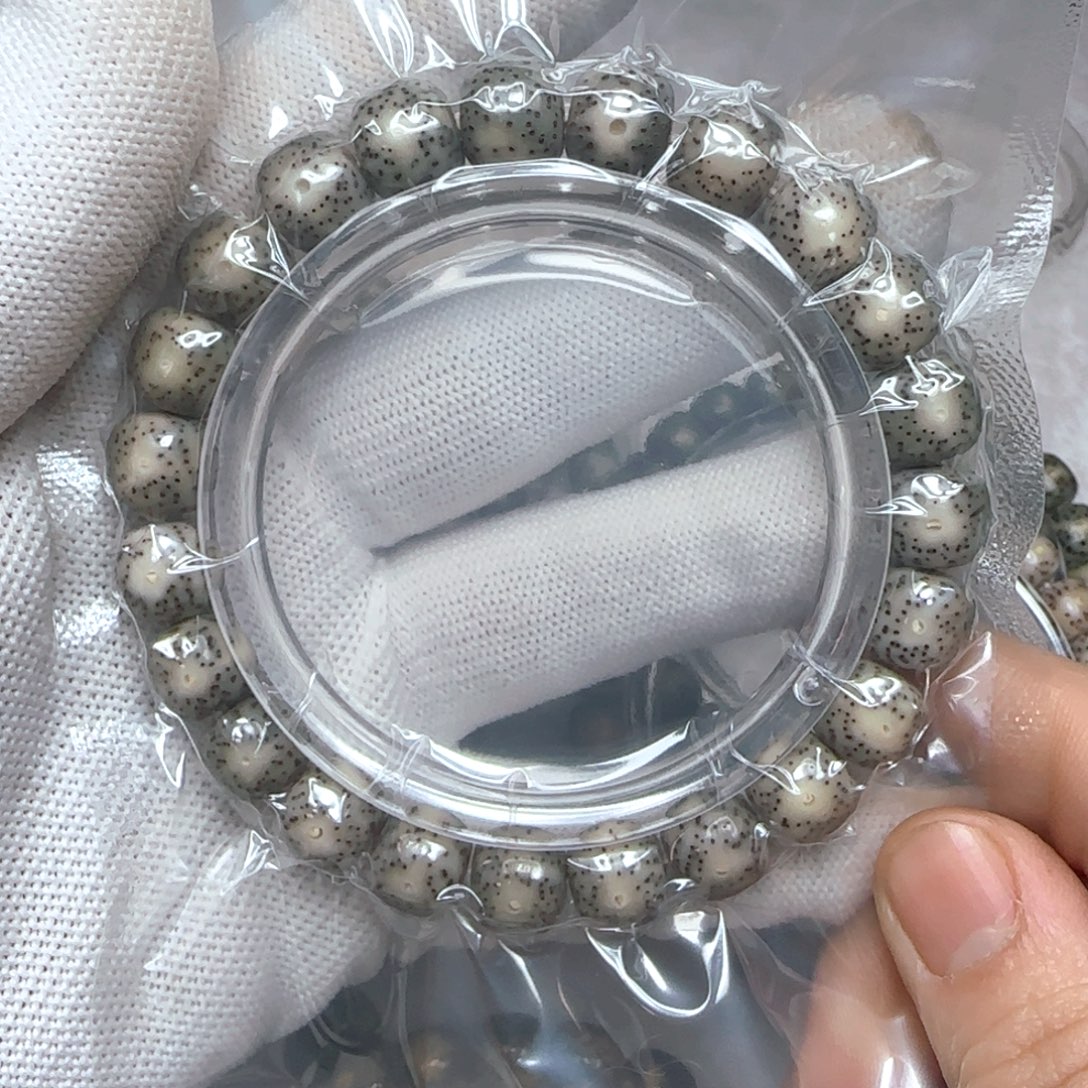 星月菩提手串5号绿冰足尺10