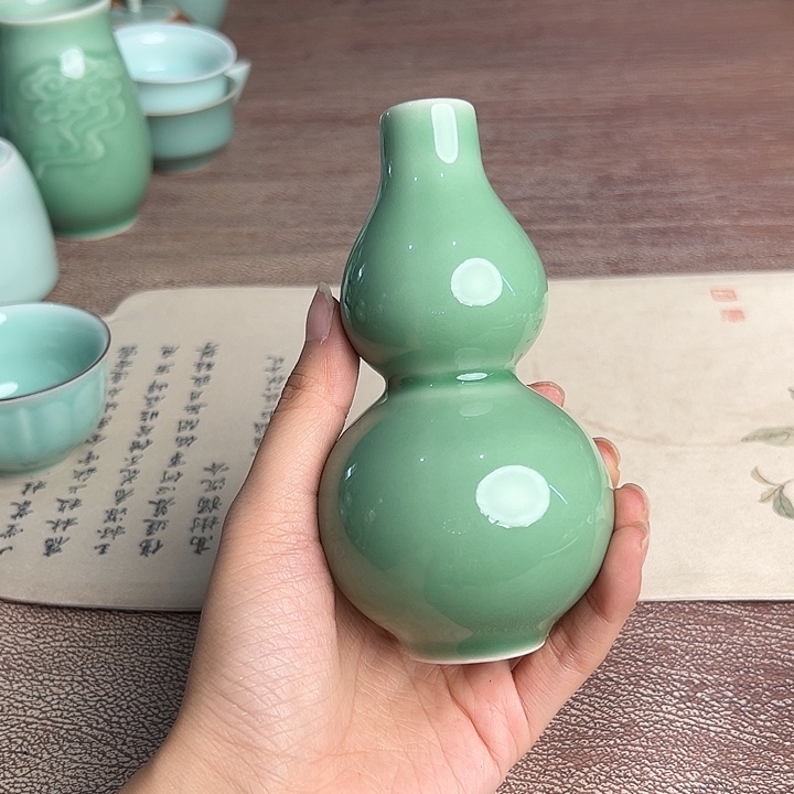 龙泉云间青瓷小米茶器
