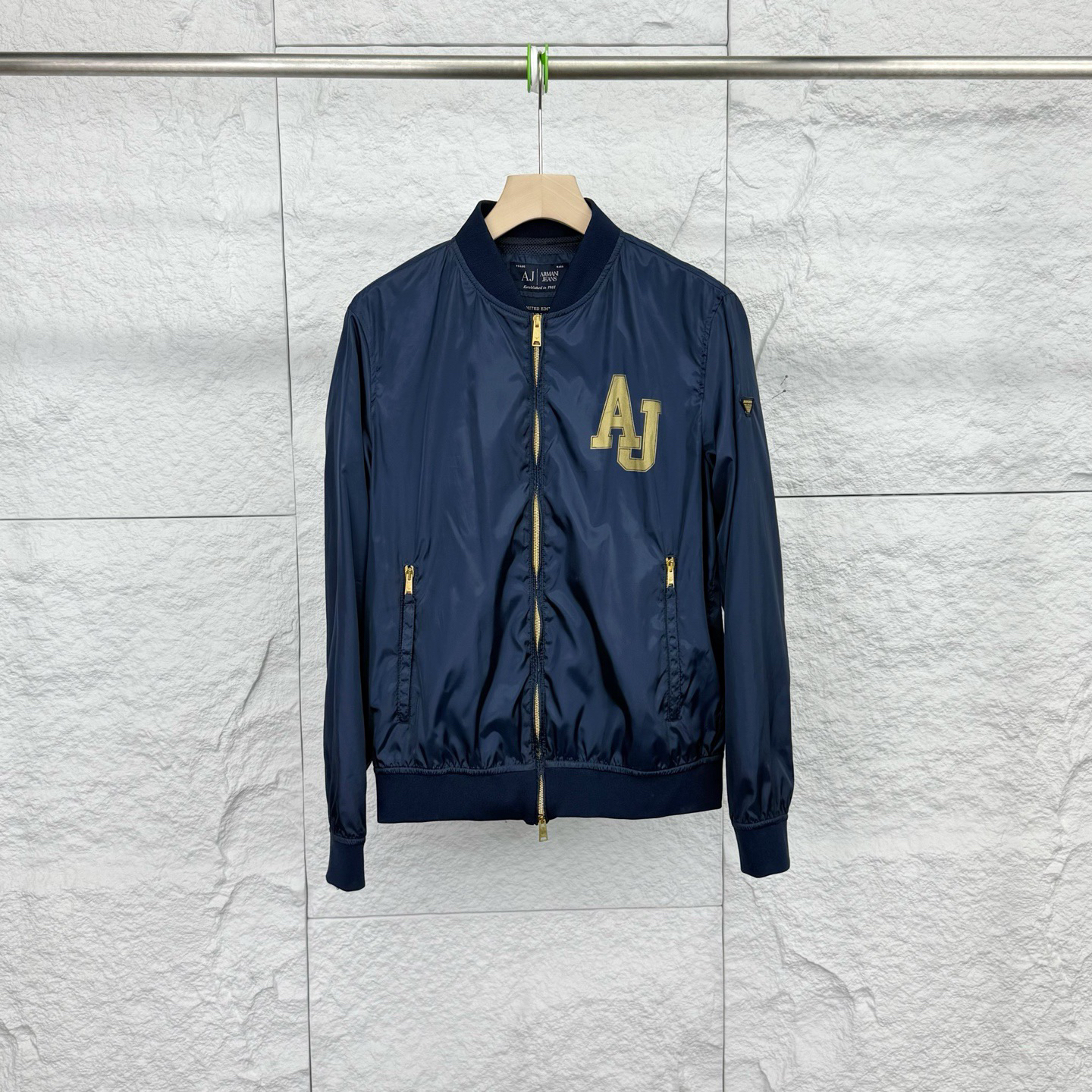 99新 GIORGIO ARMANI/阿玛尼 50码/蓝色立领休闲运动服/18166737