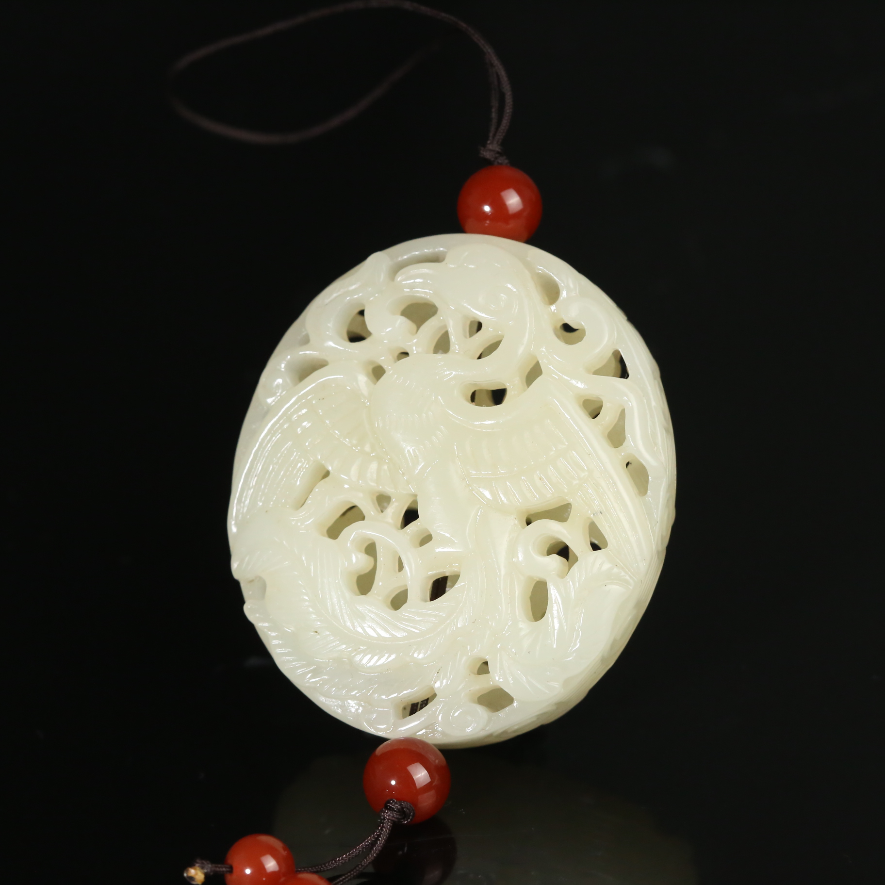 二十世纪和田玉龙凤呈祥香囊ACZL25102004{华豫之门}