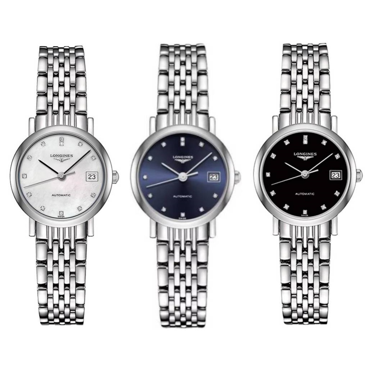 99新 Longines/浪琴 博雅309/机械/钻石刻度/表径25.5mm/女士腕表