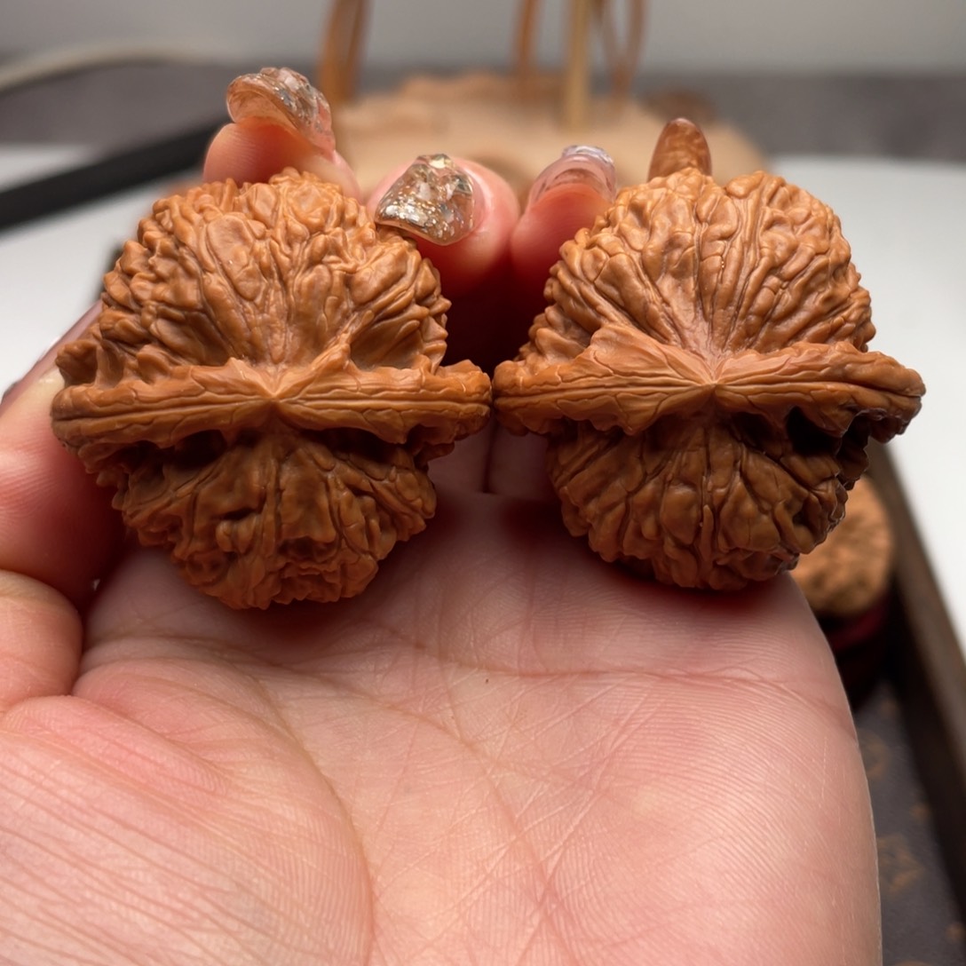 桃核把件闷白精配40