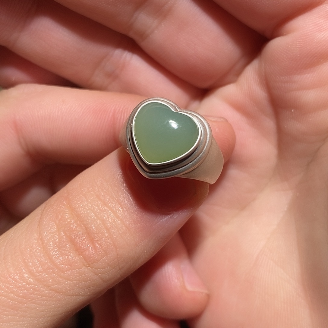 和田玉颈饰银S925镶嵌