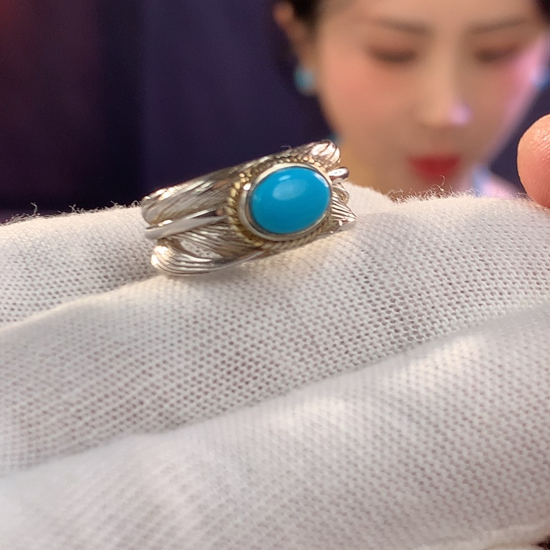 绿松石珠宝奇石银S925镶嵌