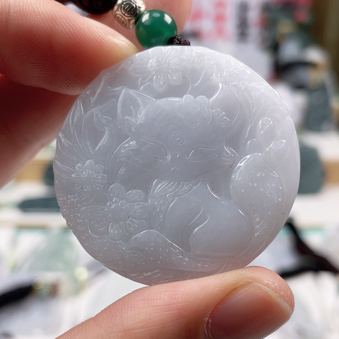 翡翠颈饰未镶嵌0950挂件