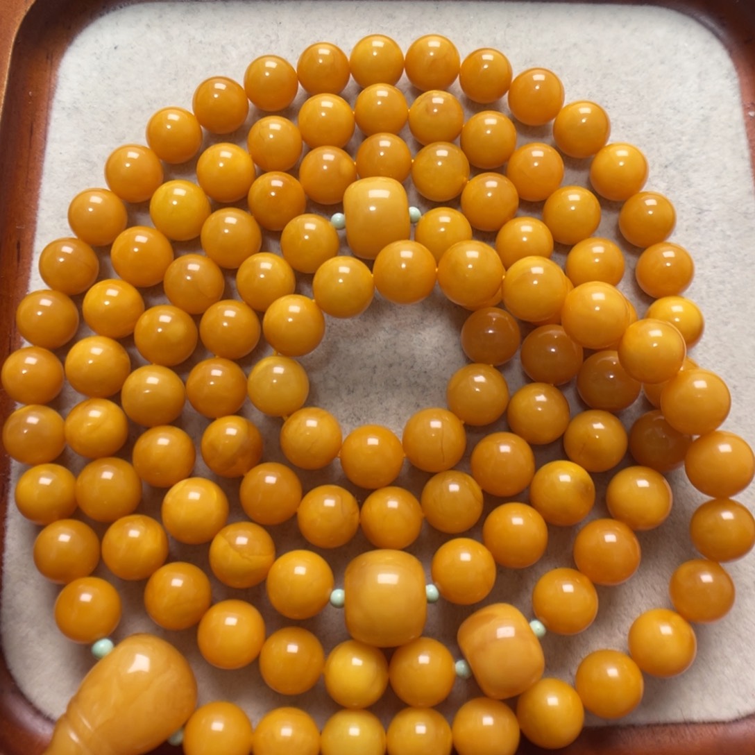 蜜蜡未镶嵌手串108