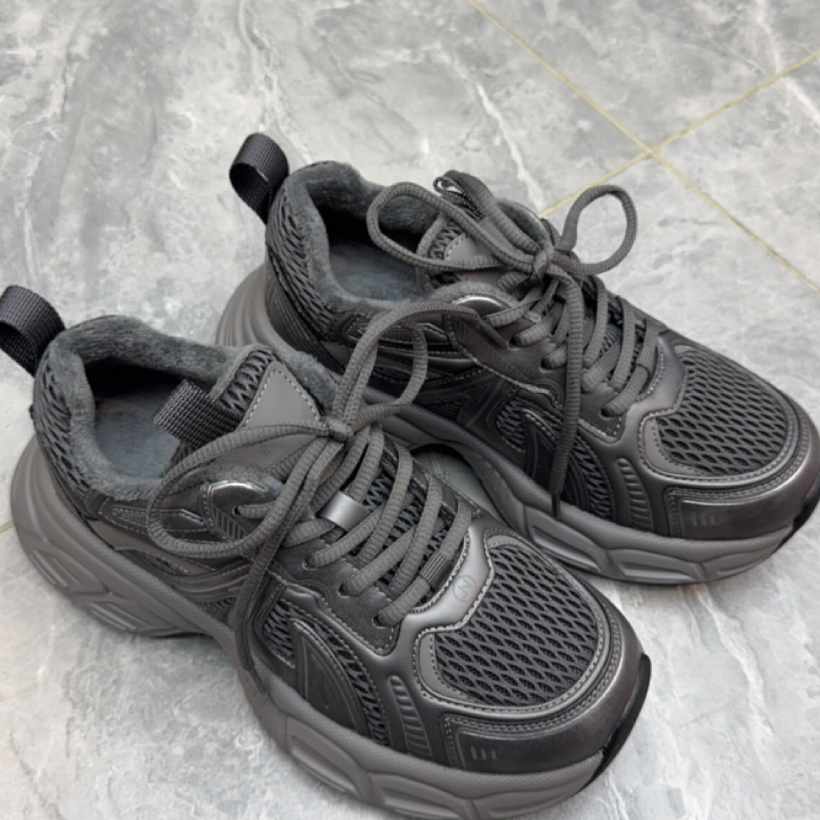 68-872冬季加绒老爹鞋2025秋冬新款外穿时尚百搭舒适