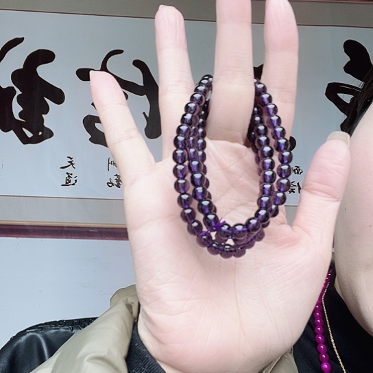 纯铜石英石三圈手链