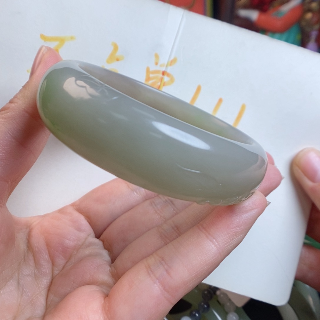 和田玉颈饰未镶嵌58紫翠三色