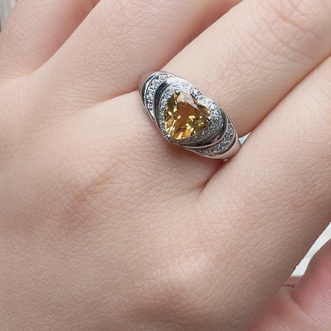 水晶戒指银S925镶嵌戒指507