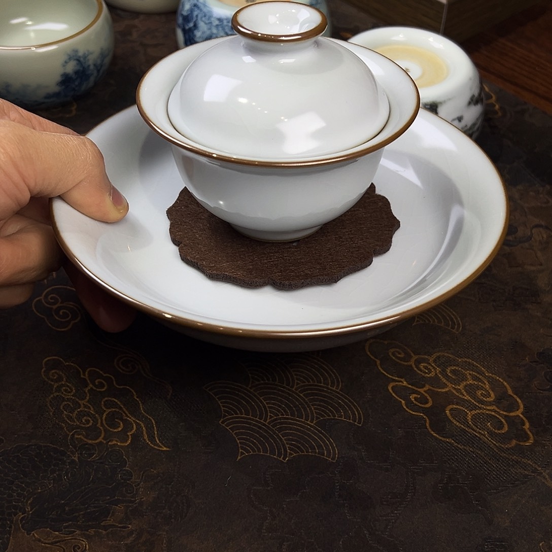 月白盖碗加壶承微瑕福利