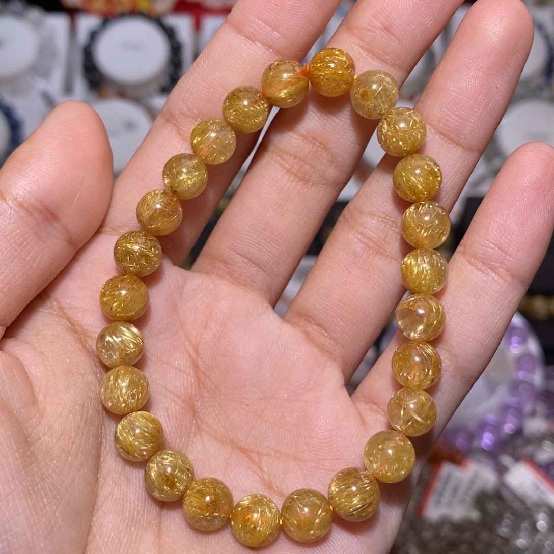 【闪购商品】发晶手串未镶嵌一**水满天星钛晶7.9mm