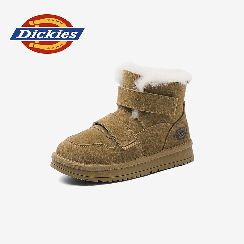 Dickies儿童户外棉靴2025冬季新款加绒保暖男女童休闲防滑雪地靴