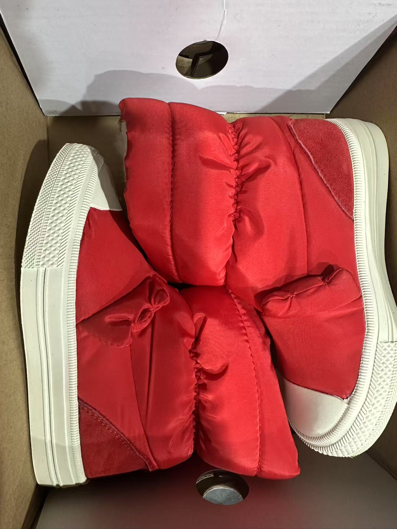 红色儿童秋冬加绒短靴-511