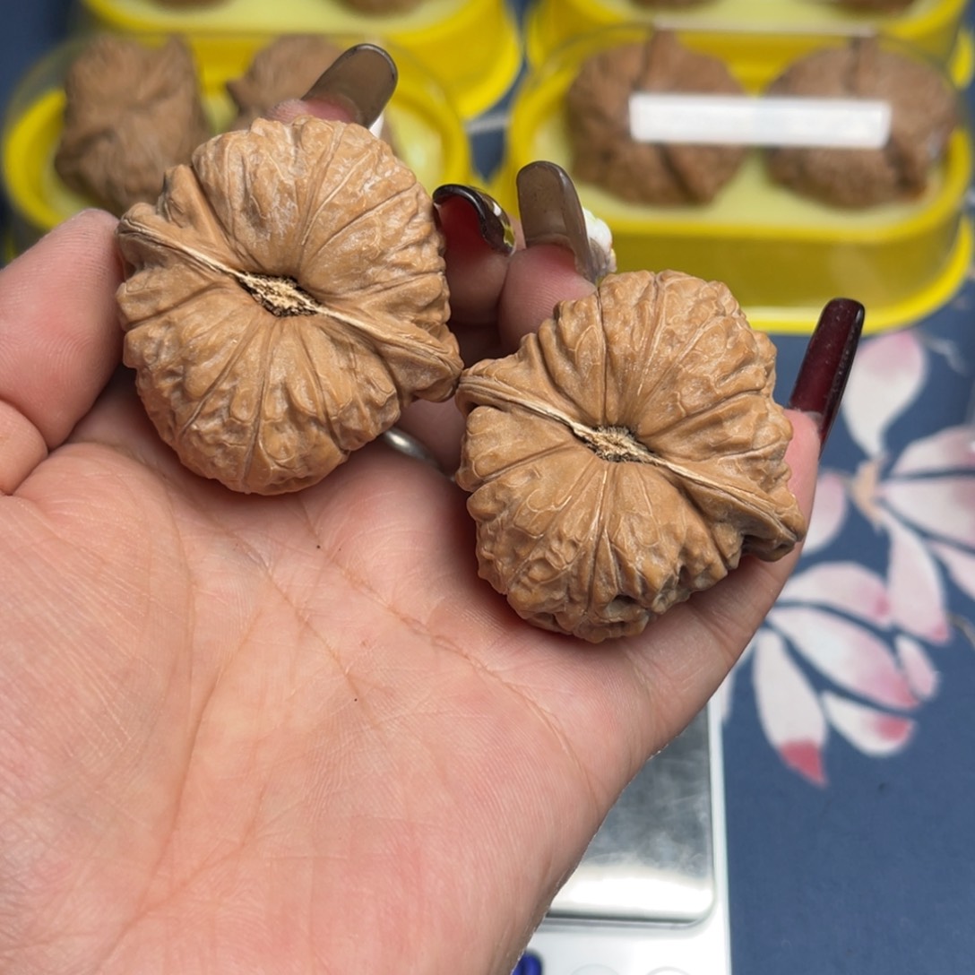 文玩核桃把件^**~南瓜墩44