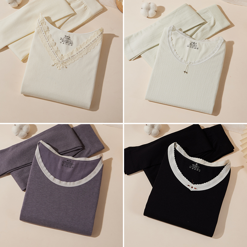 【D】~【工厂直发清货中】保暖内衣套装秋衣秋裤女修身【梦梦】