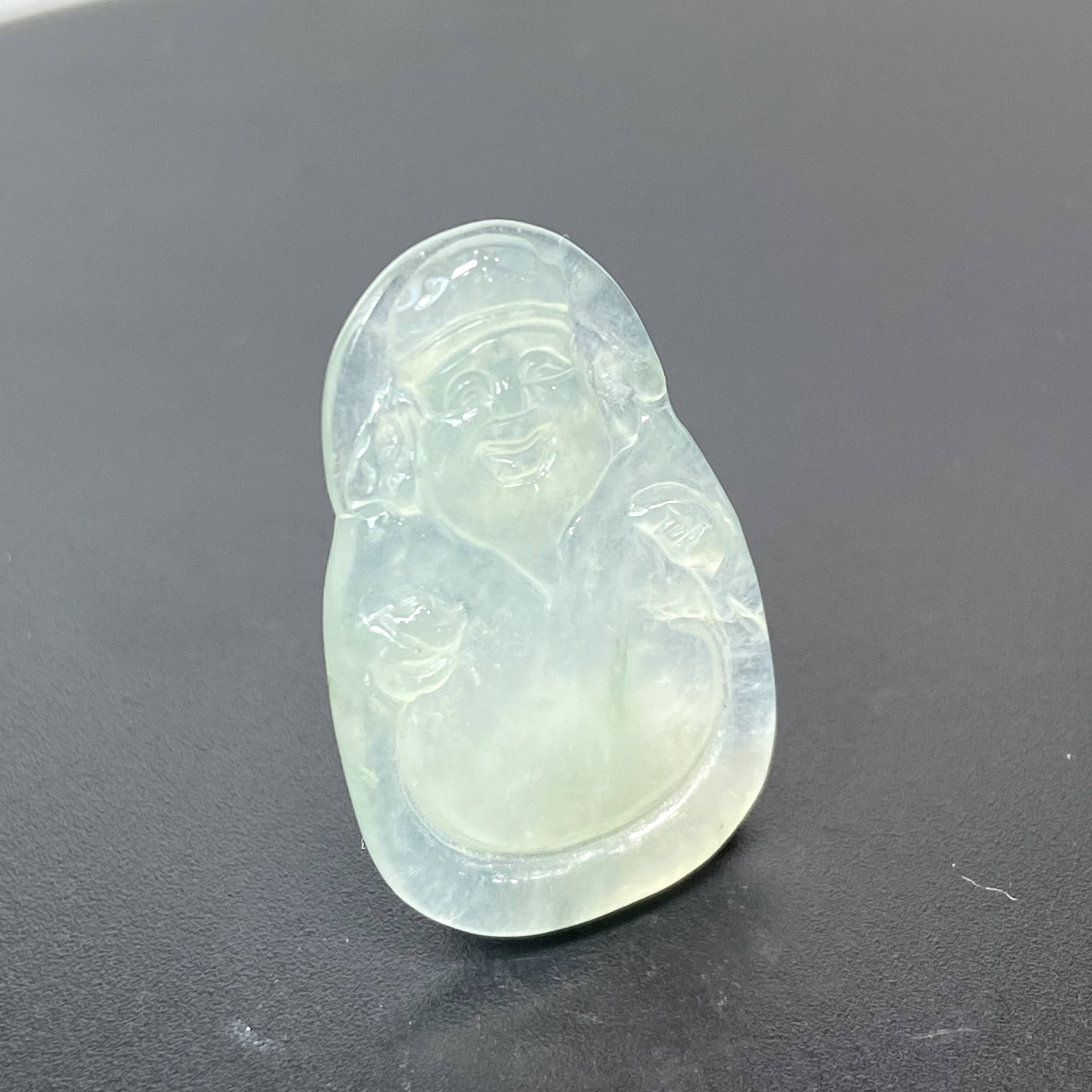 RX4天然缅甸A货翡翠冰种财神/034506/北京中保拍卖