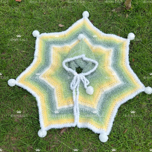 七星斗篷玫瑰花束毯子钩织专用线围巾帽子披肩毛线段染渐变蛋糕线