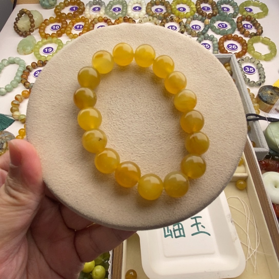 @***鑫蛇纹石玉未镶嵌手串