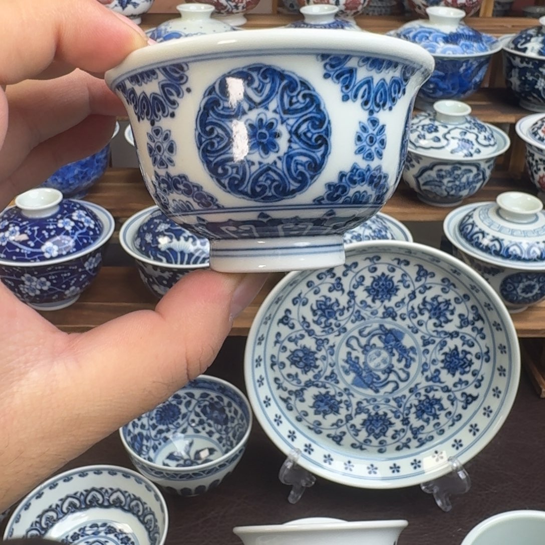 陶瓷瓷片纯手工手绘柴窑