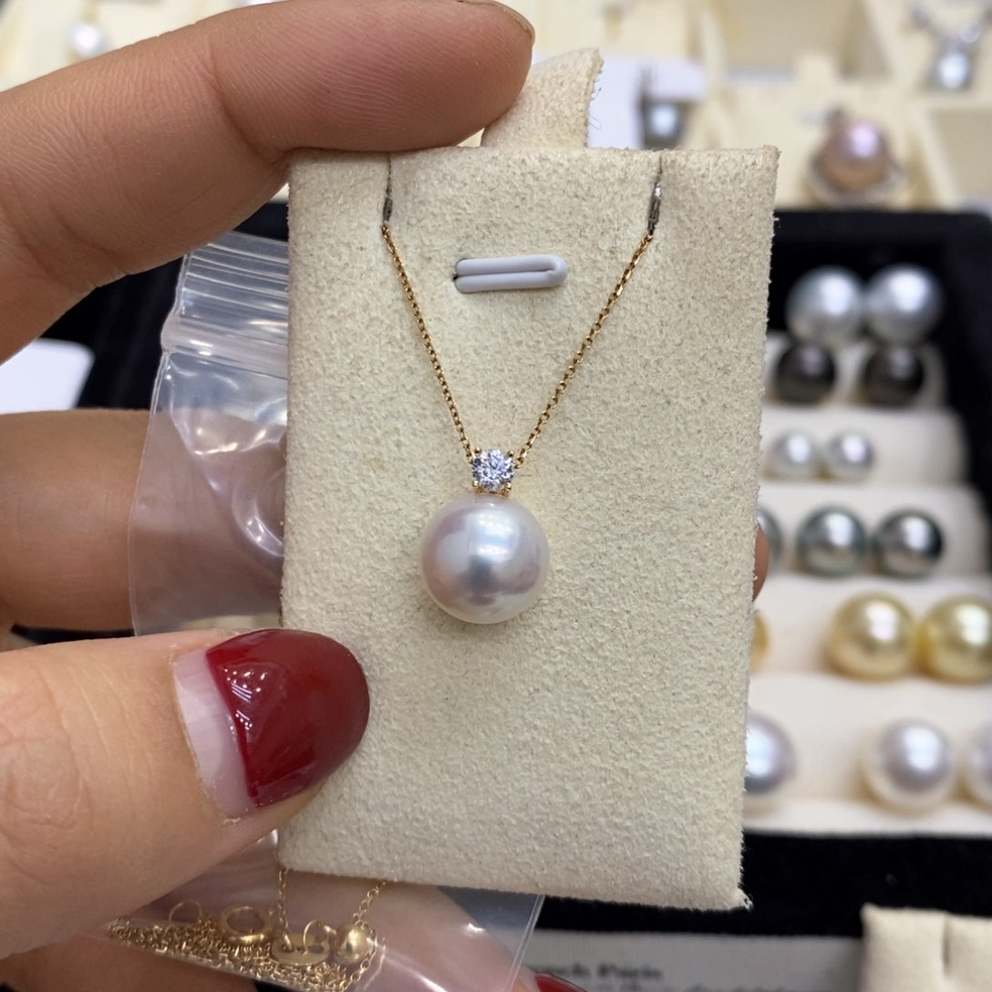 海水珍珠颈饰18K金镶嵌