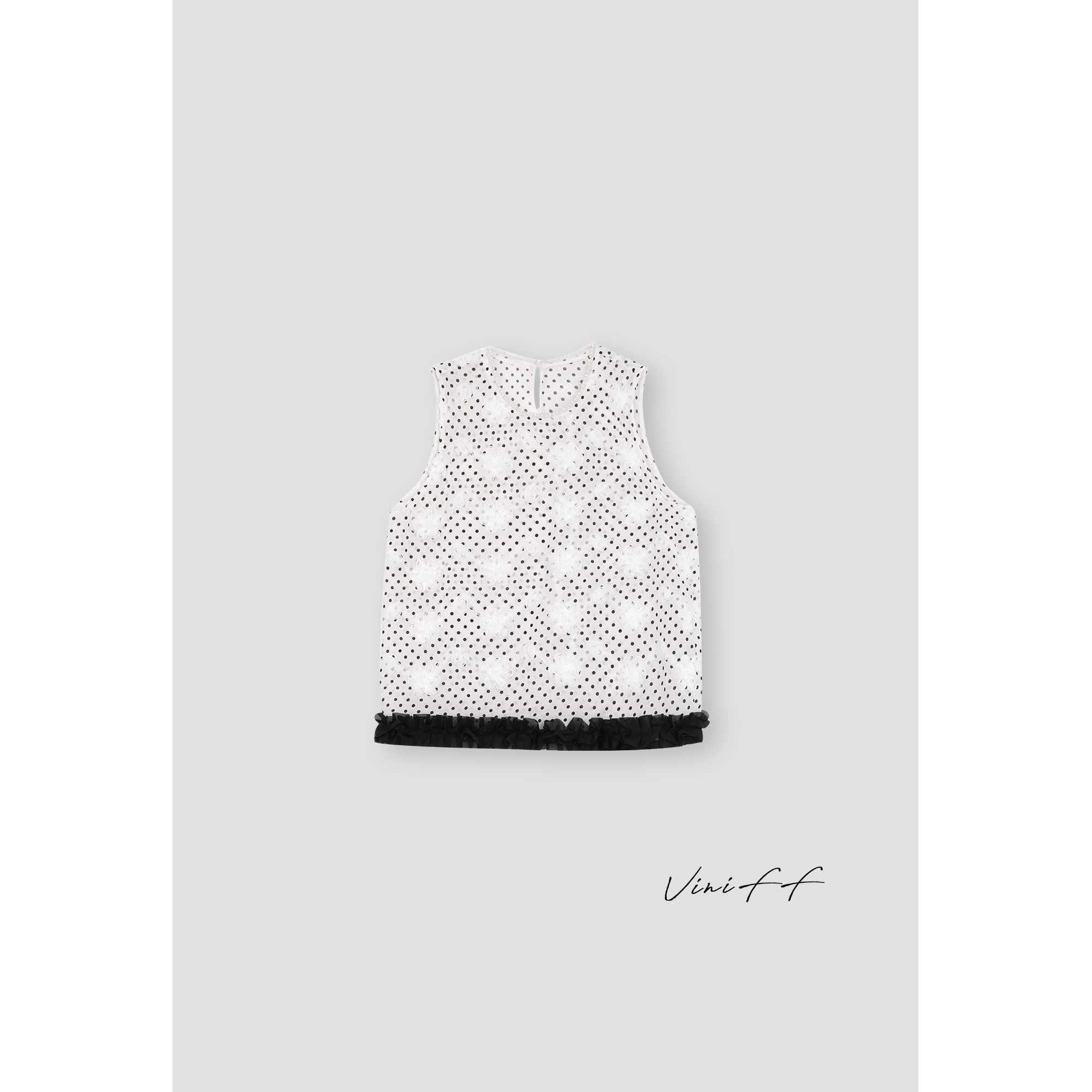 ViniFF薇妮｜【反季】241 「巴黎日记」波点背心WA5XB020
