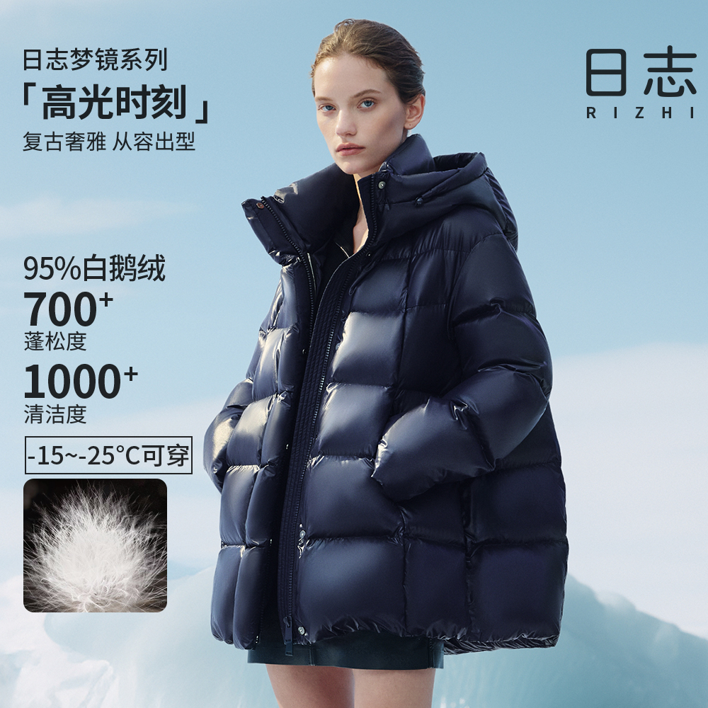 日志【梦镜】西伯利亚冰原白鹅绒连帽鹅绒服AD54Y603