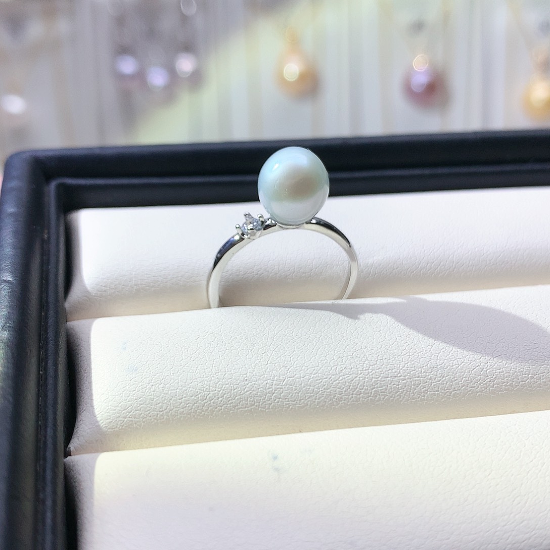 淡水珍珠戒指合金