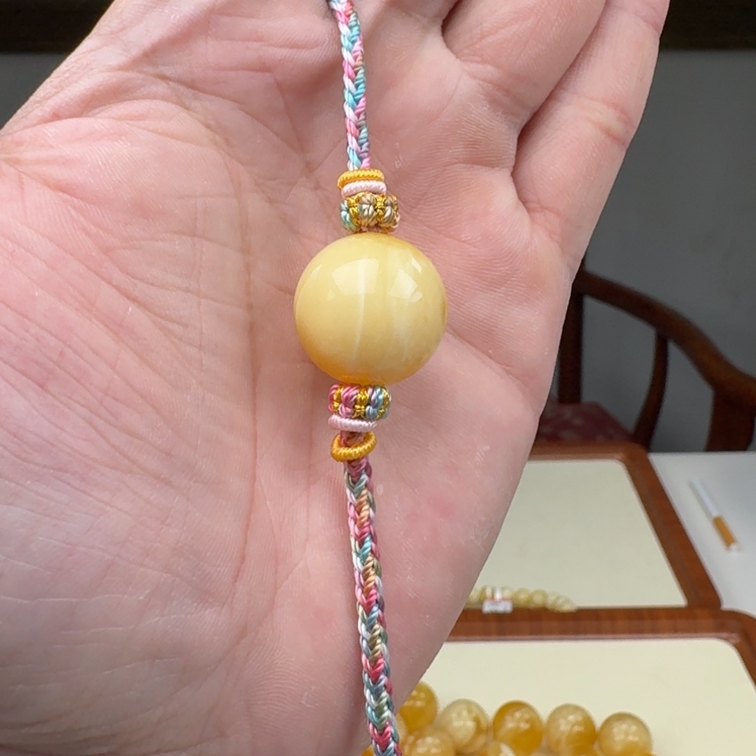 琥珀未镶嵌手链蜜蜡手串