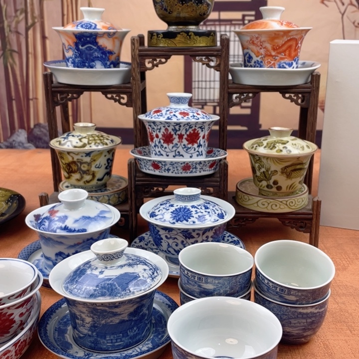 摆件陶清明上河图七件套