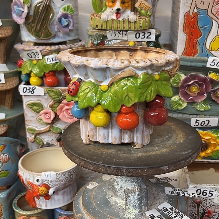 粗陶材质多肉花盆