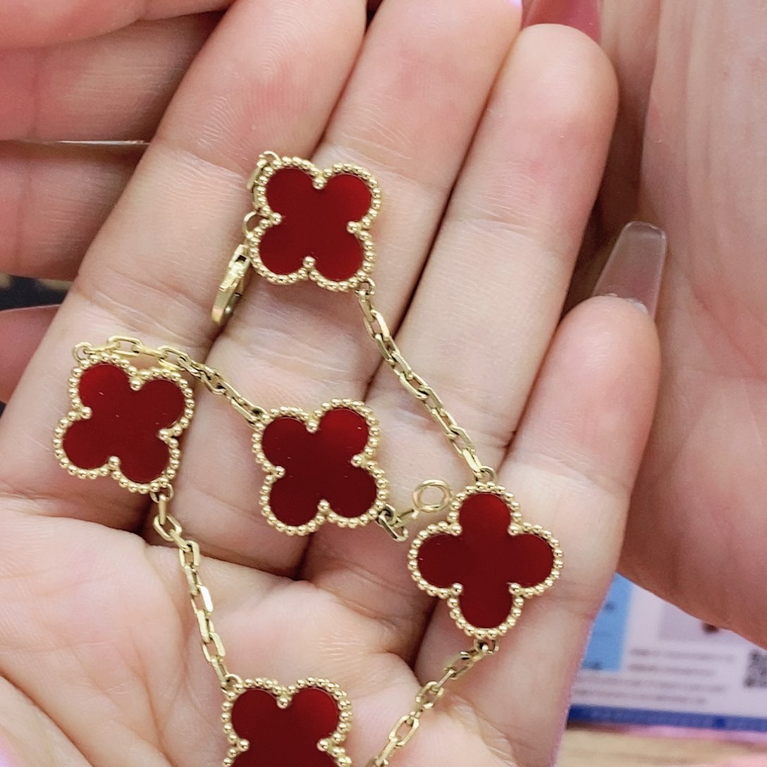 玛瑙/玉髓手链18K金镶嵌